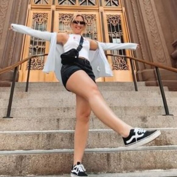 Vans Black and White Sneakers - Picture 1 of 9